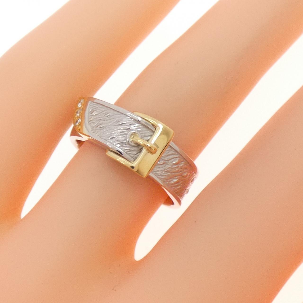 PT900/K18YG Diamond Ring 0.03CT