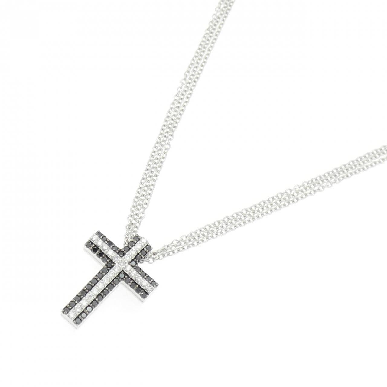 ポンテヴェキオ クロス ダイヤモンド ネックレス 0.39CT