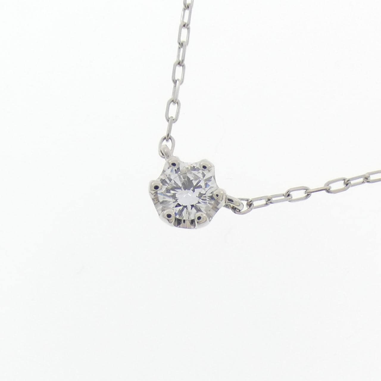 PT950/PT850 ソリティア ダイヤモンド ネックレス 0.105CT