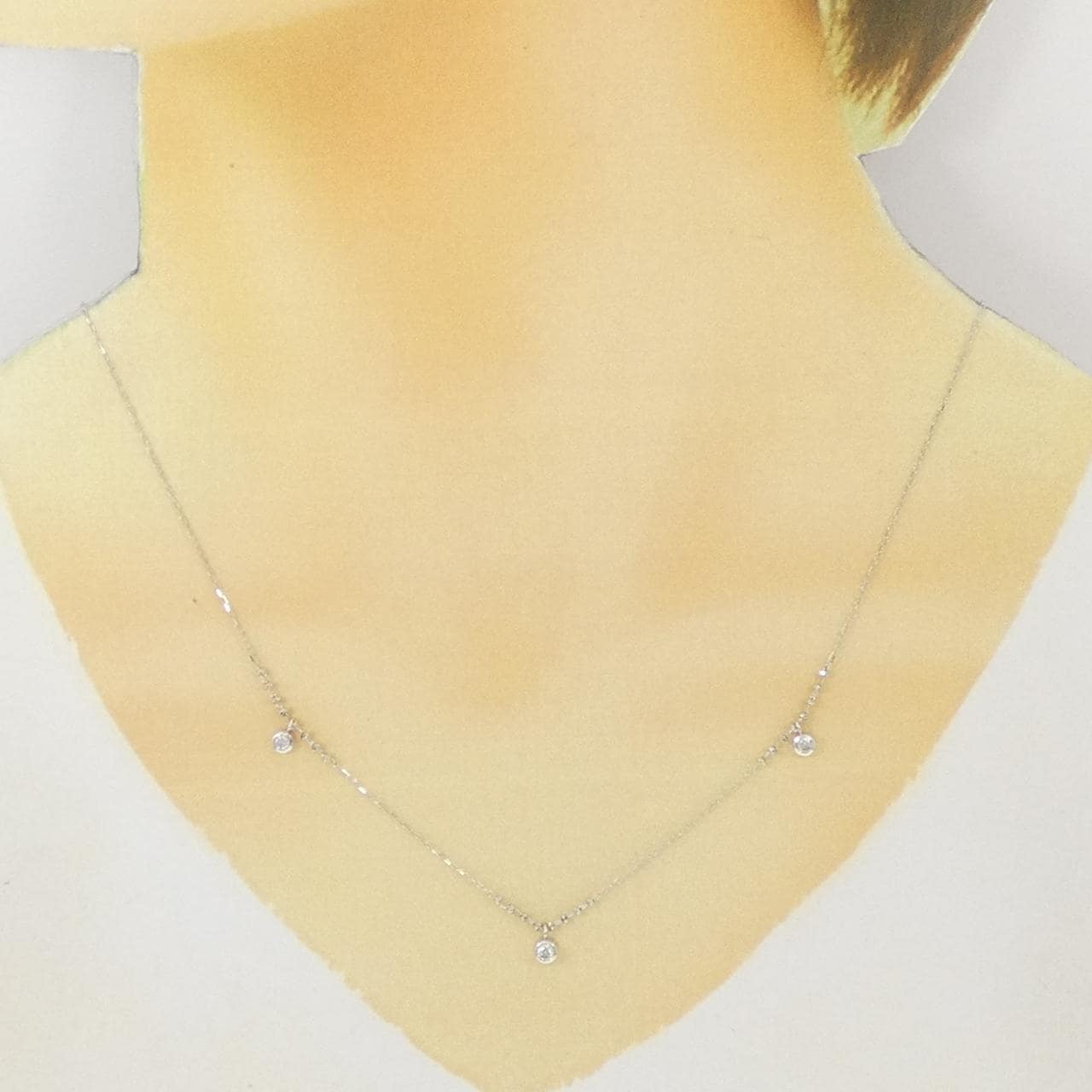 K18WG ダイヤモンド ネックレス 0.20CT