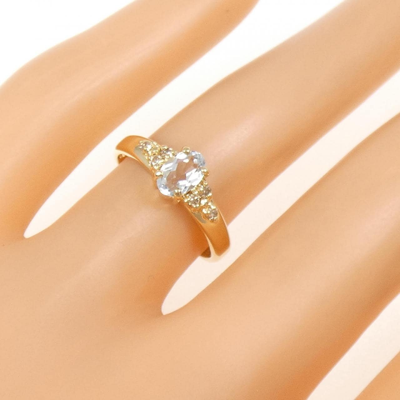 K18YG アクアマリン リング