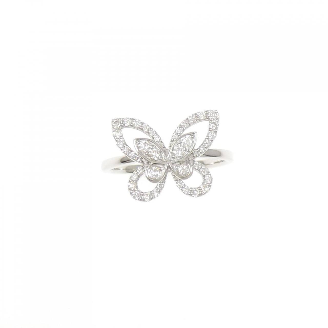 PT950 バタフライ ダイヤモンド リング 0.33CT