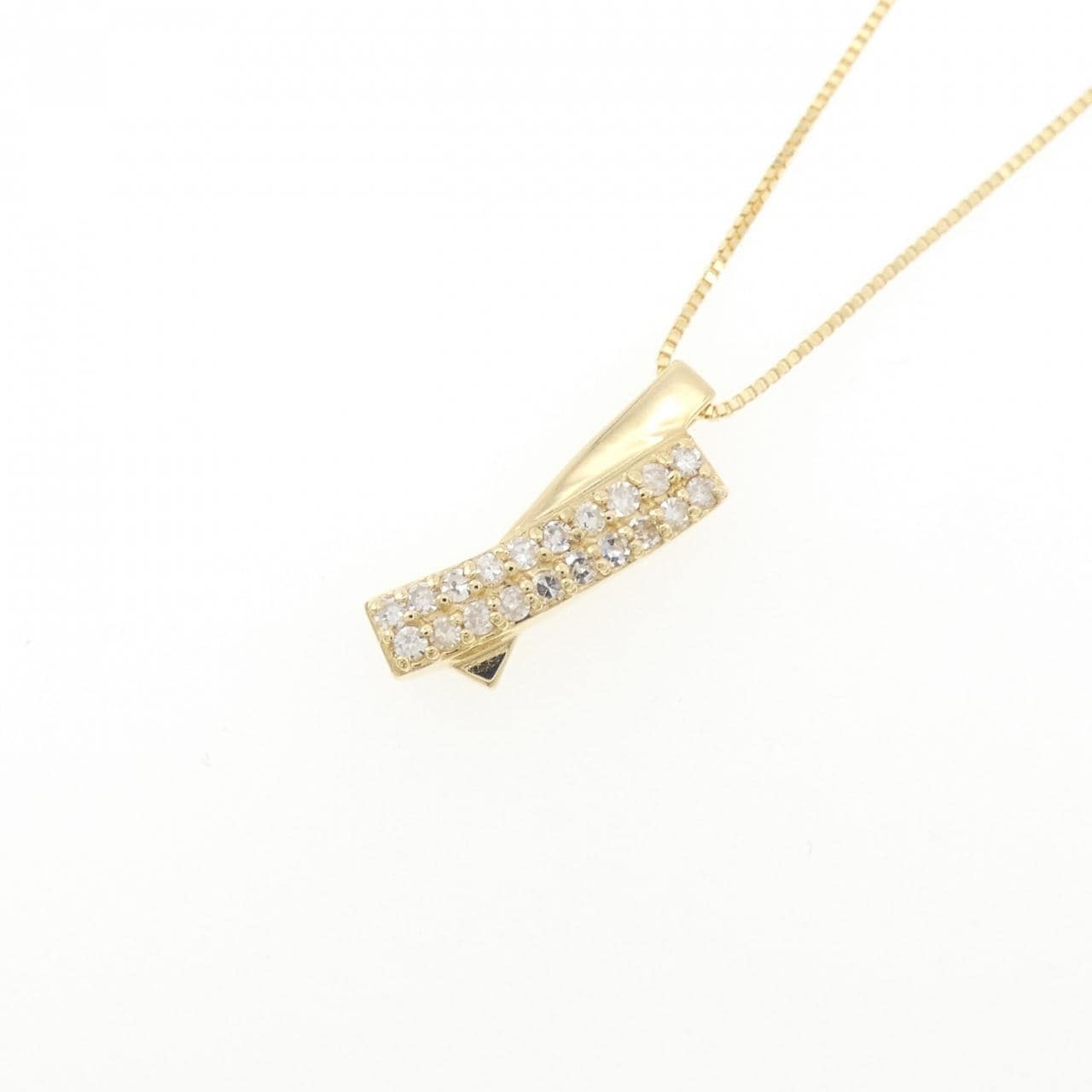 K18YG ダイヤモンド ネックレス 0.19CT