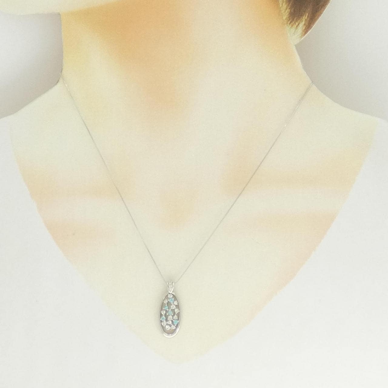 K18WG トルマリン ネックレス 0.22CT