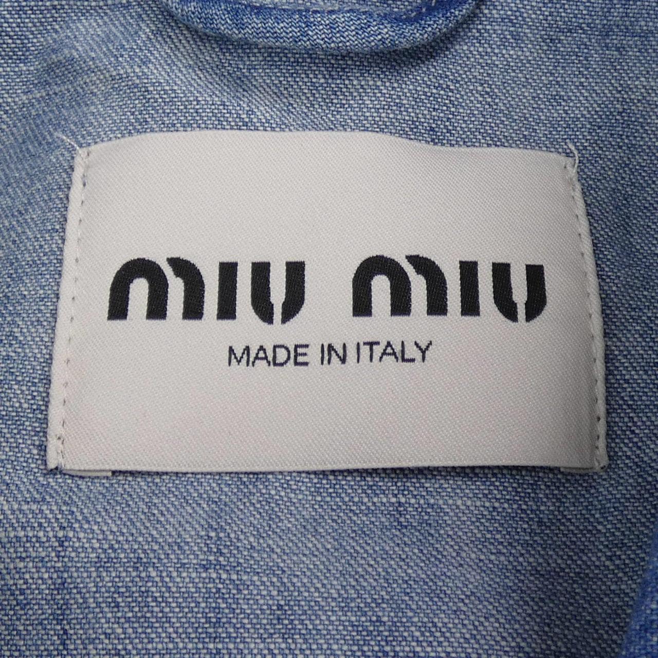 ミュウミュウ MIU MIU MIUMIU ロゴ GWB183 S232 1294 デニムジャケット