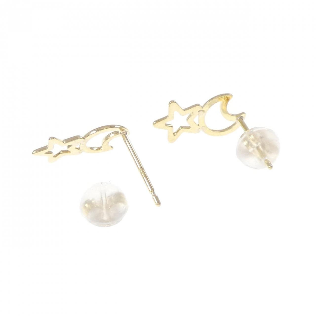 K18YG ムーン×スター ピアス