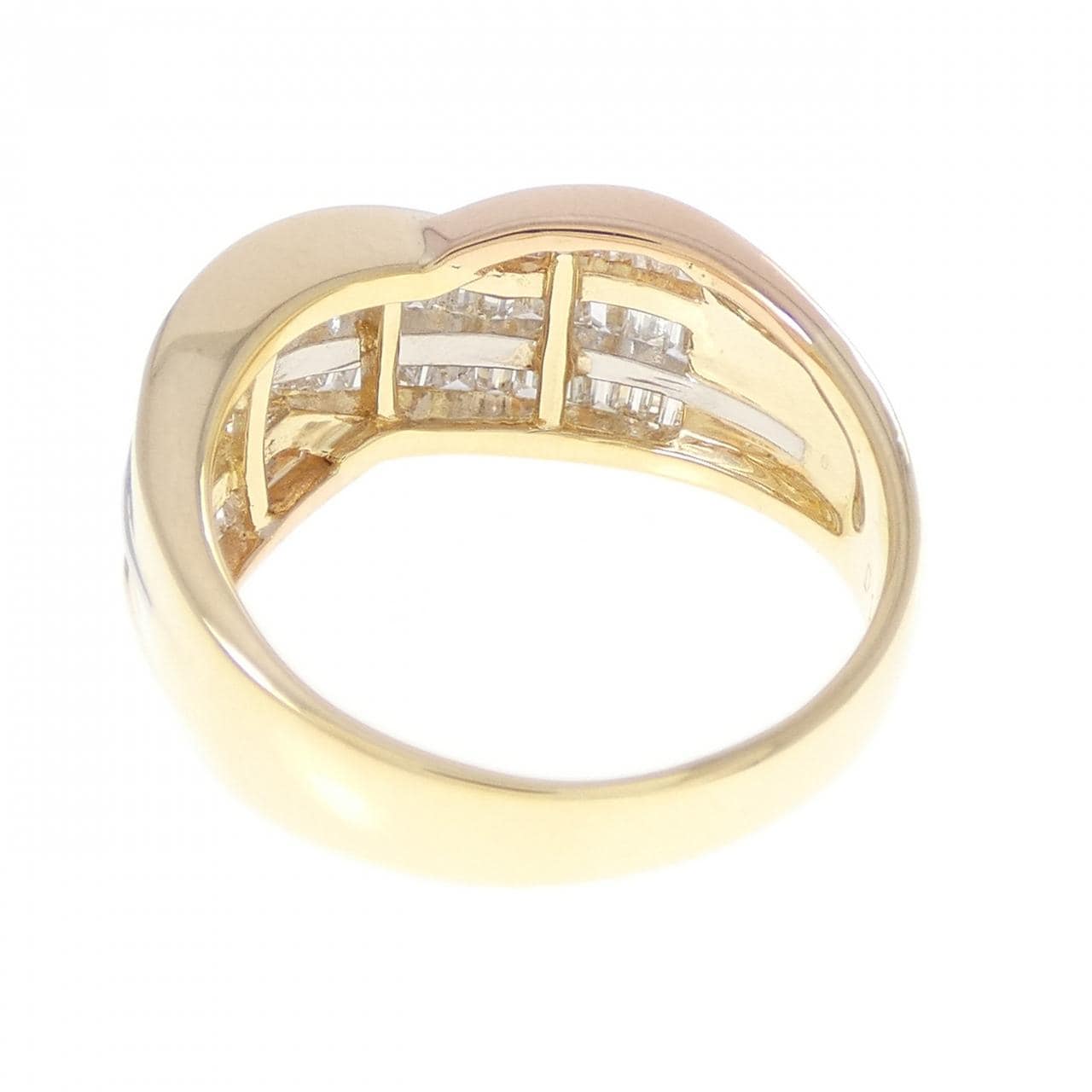 K18YG/PT900 ダイヤモンド リング 1.52CT