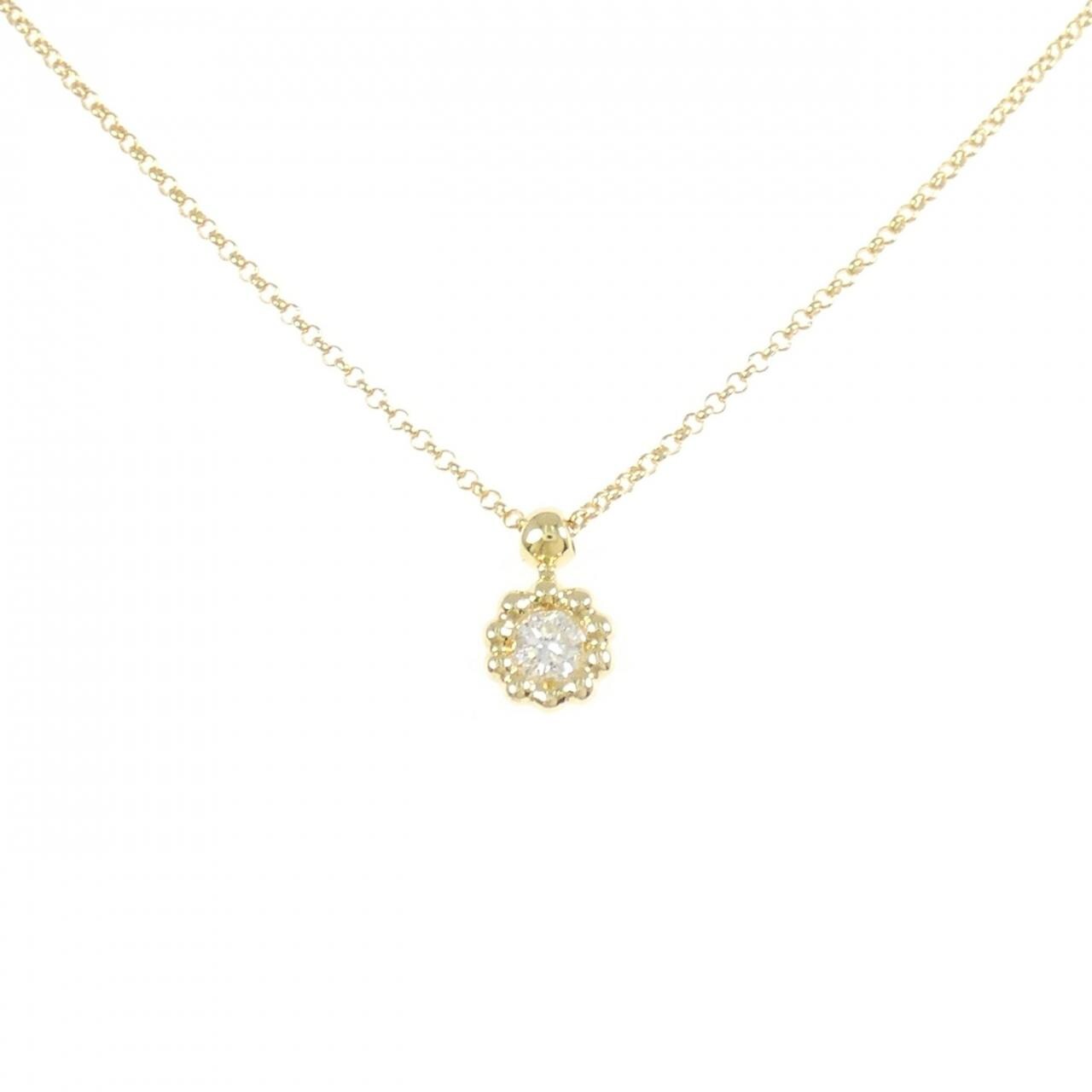 K18YG ダイヤモンド ネックレス 0.11CT