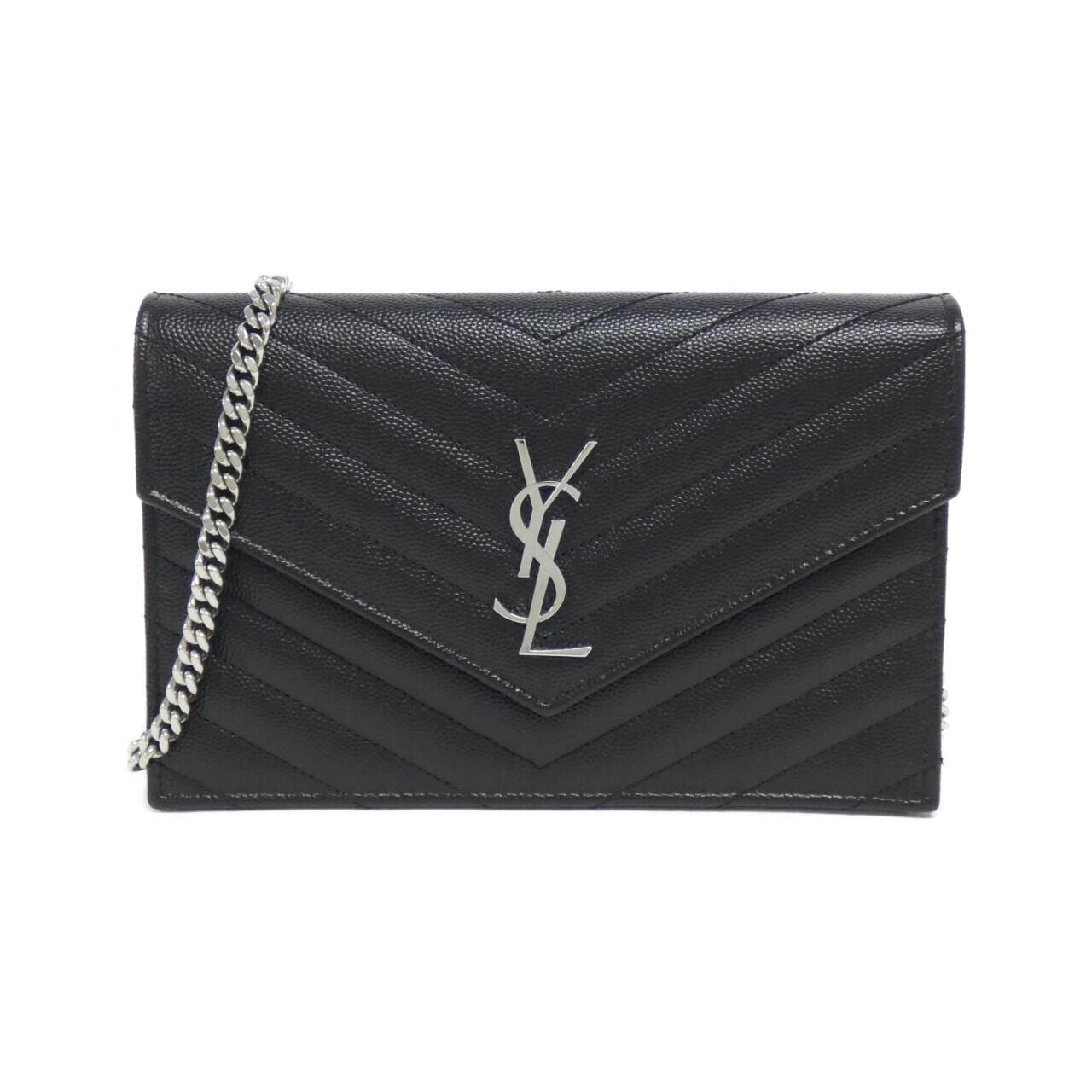 SAINT LAURENT 393953 BOW02 Chain Wallet