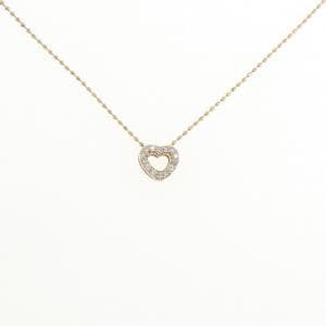 K18PG ハート ダイヤモンド ネックレス 0.09CT