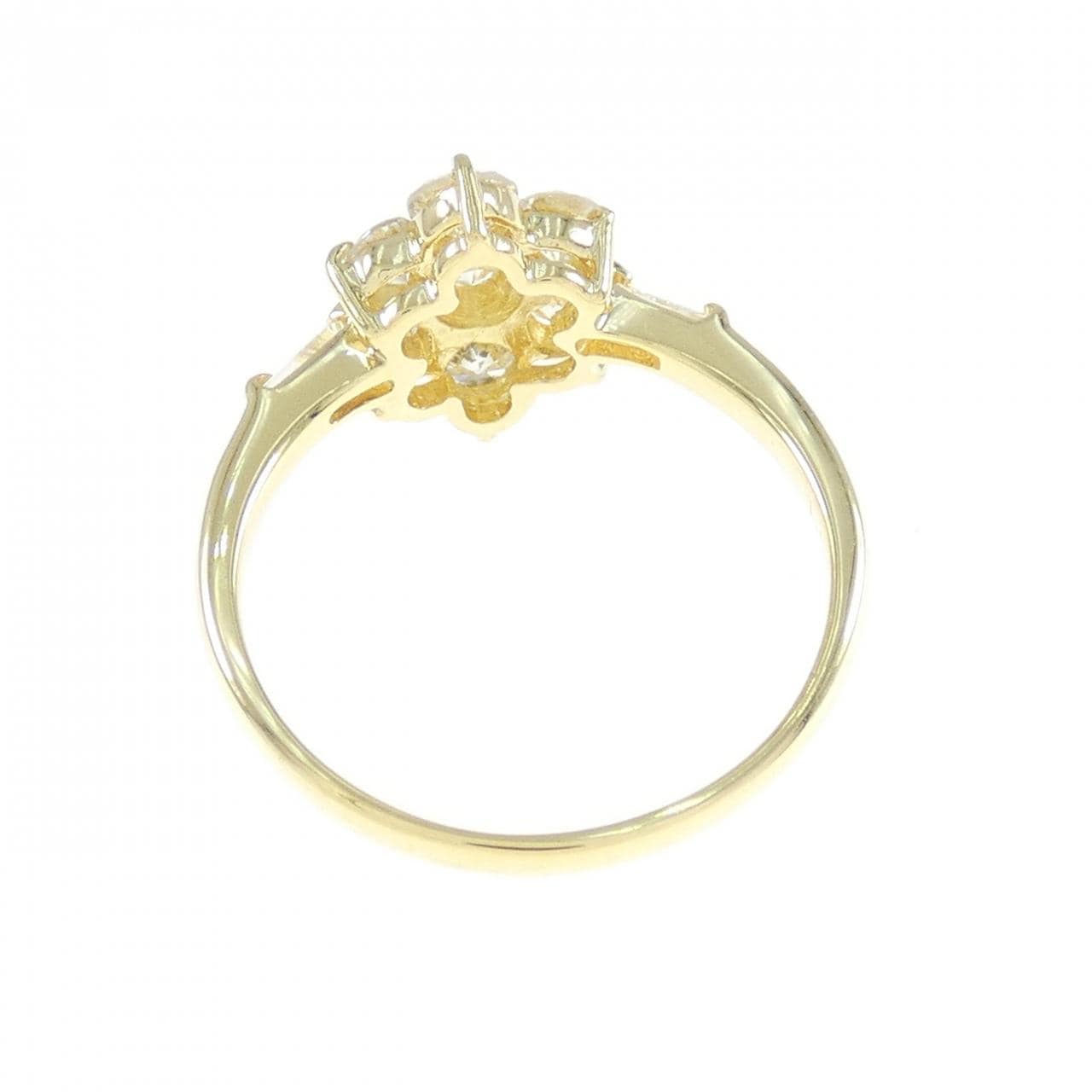 K18YG flower Diamond ring 1.00CT