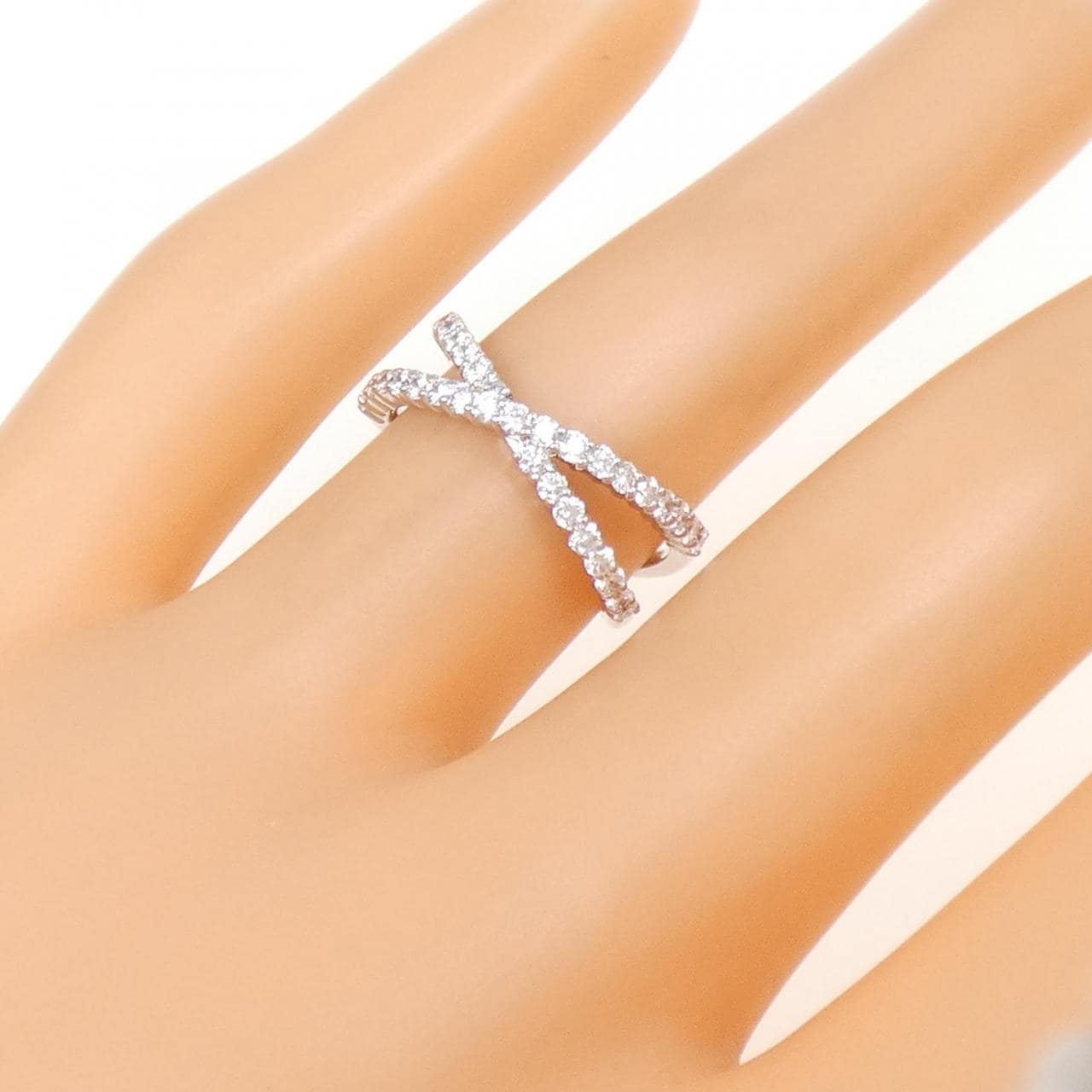 K18WG ダイヤモンド リング 0.50CT