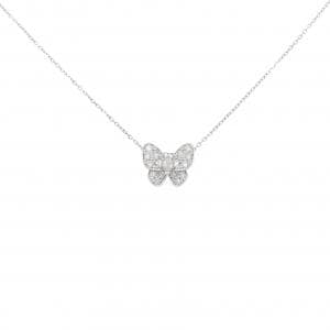 PT900/PT850 バタフライ ダイヤモンド ネックレス 0.30CT