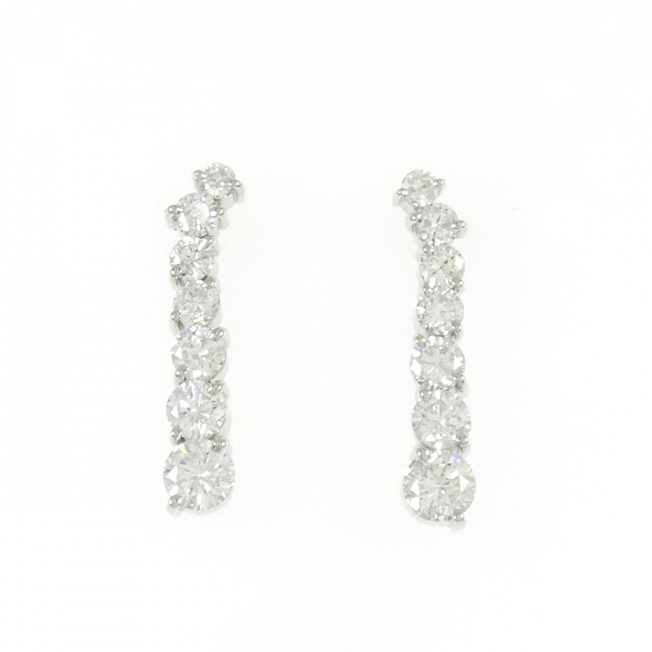PT900 Diamond Earrings 2.013CT
