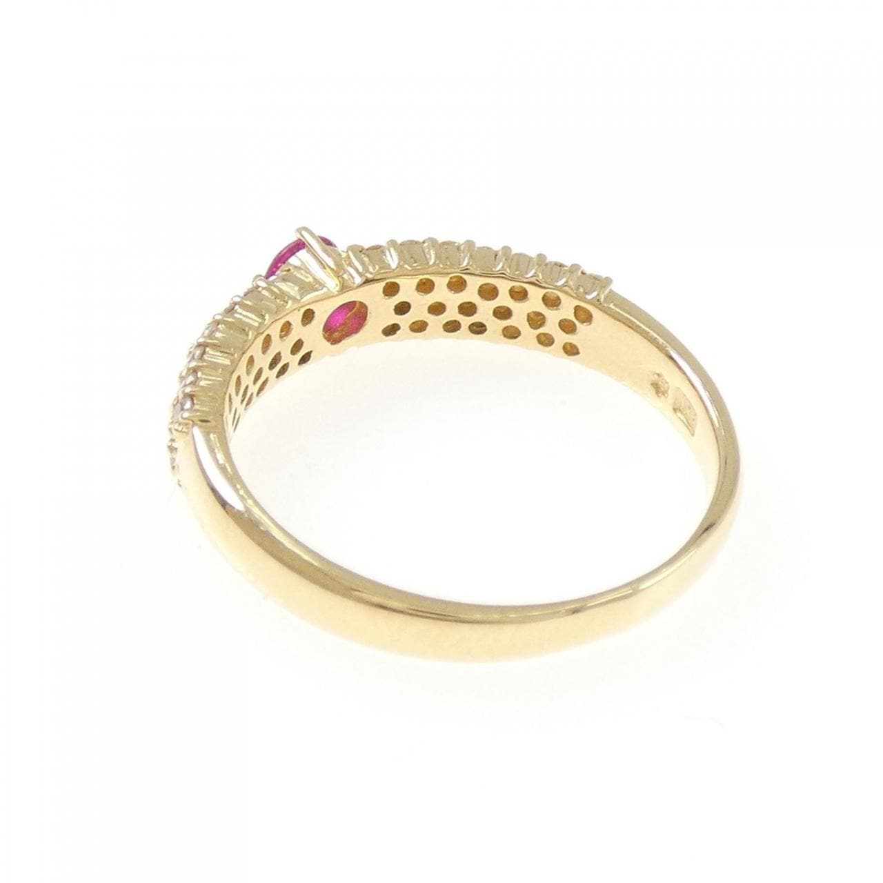 K18YG ルビー リング