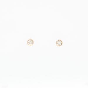 K10PG ダイヤモンド ピアス 0.04CT