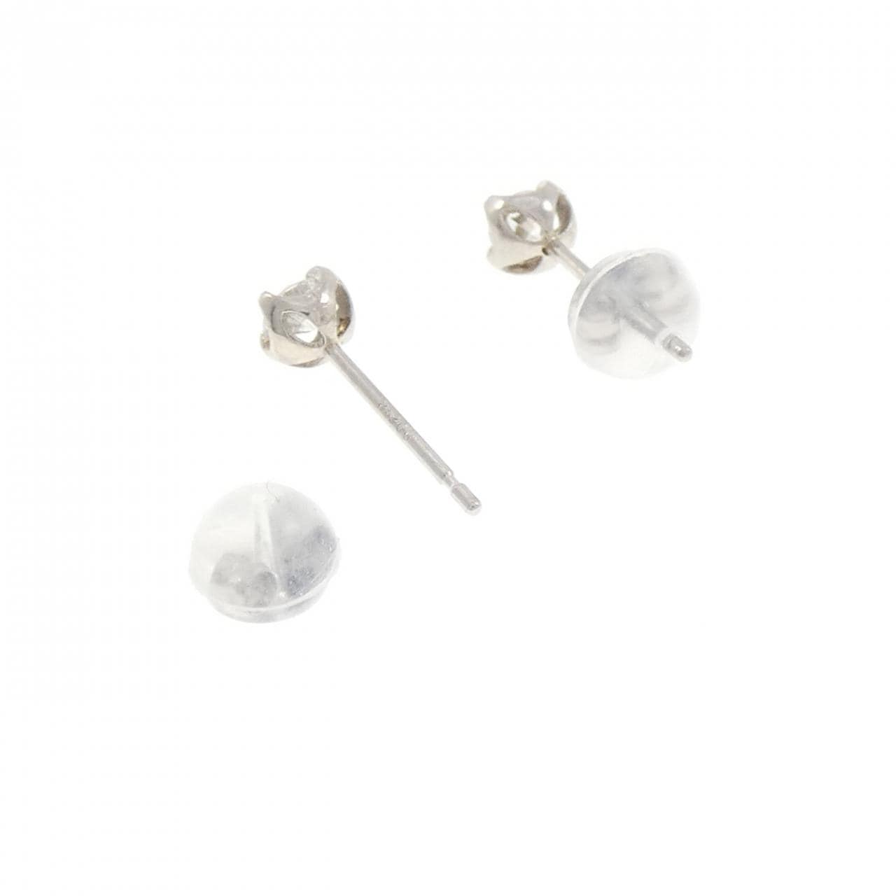 PT900 ソリティア ダイヤモンド ピアス 0.24CT