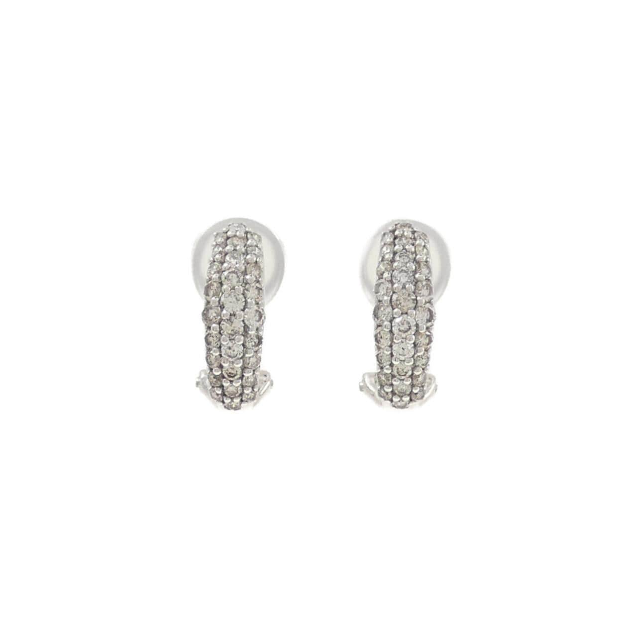 K18WG ダイヤモンド ピアス/イヤリング 1.00CT