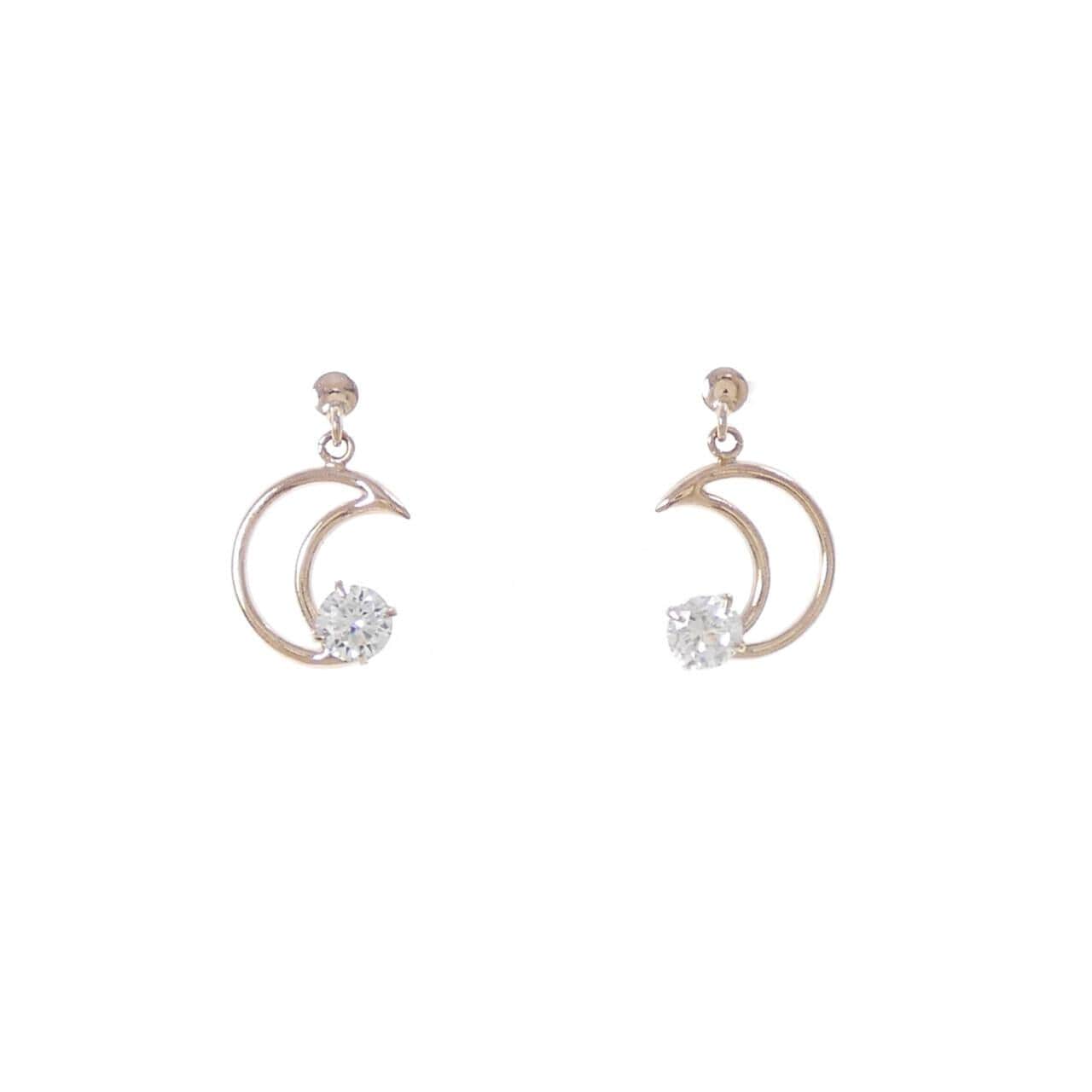 4゜C ムーン キュービック ピアス