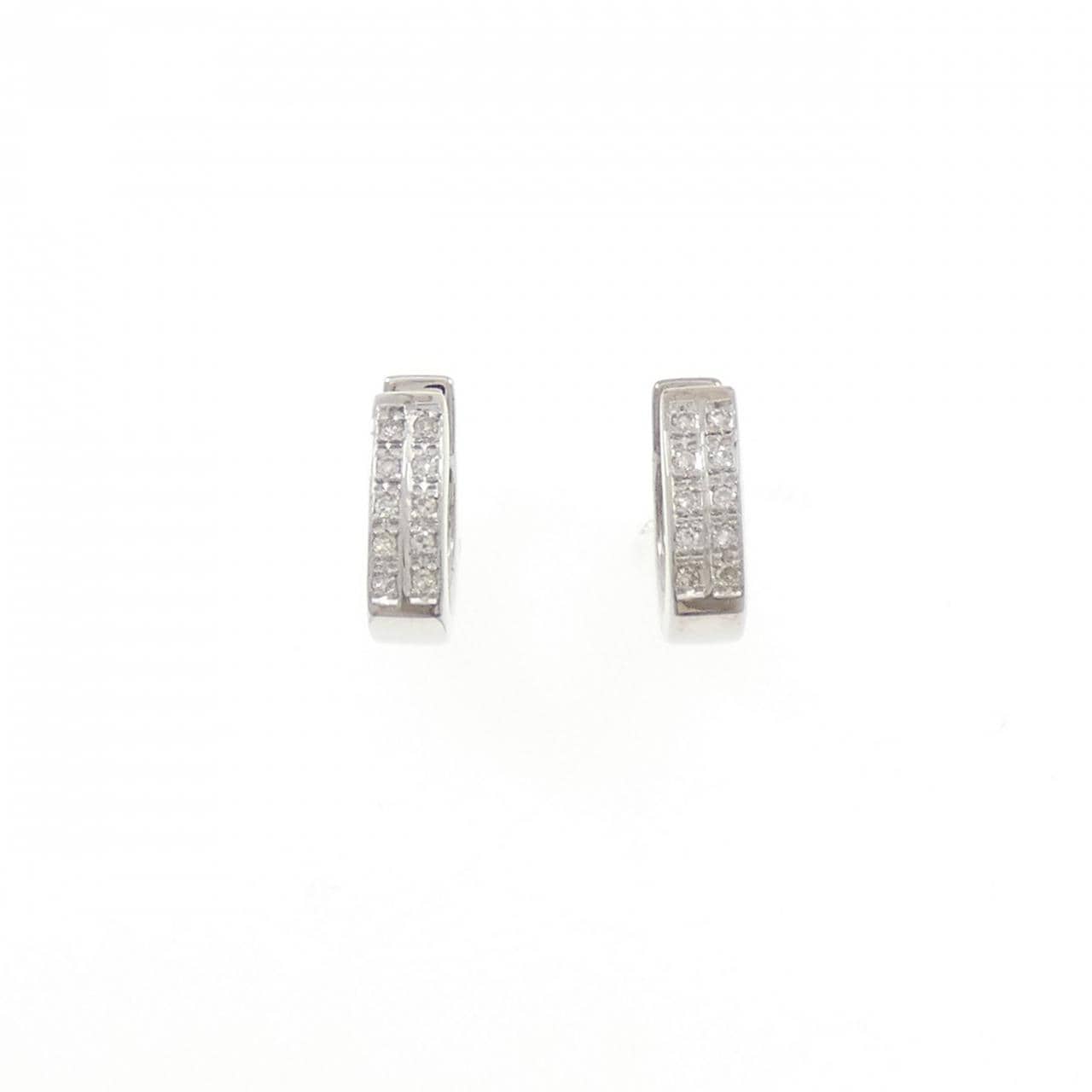 K14WG ダイヤモンド ピアス 0.14CT