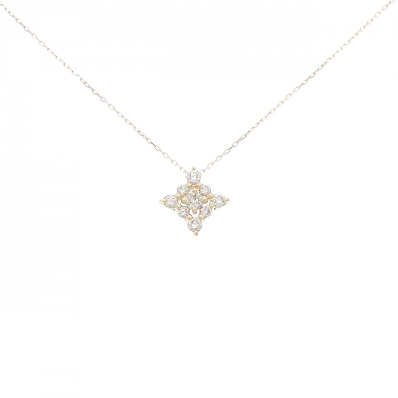 【新品】K10YG ダイヤモンド ネックレス 0.20CT