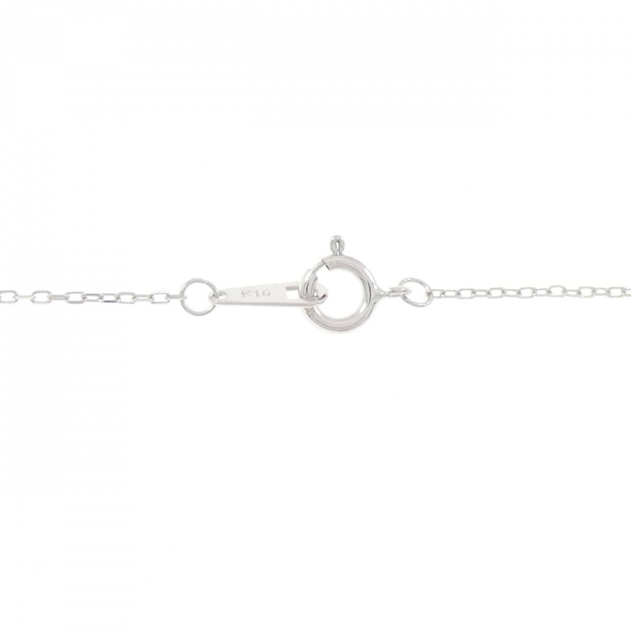 K10WG ホースシュー ダイヤモンド ネックレス 0.20CT