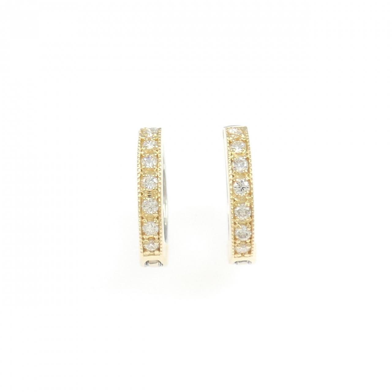 K18YG/K18WG ダイヤモンド イヤリング 0.40CT