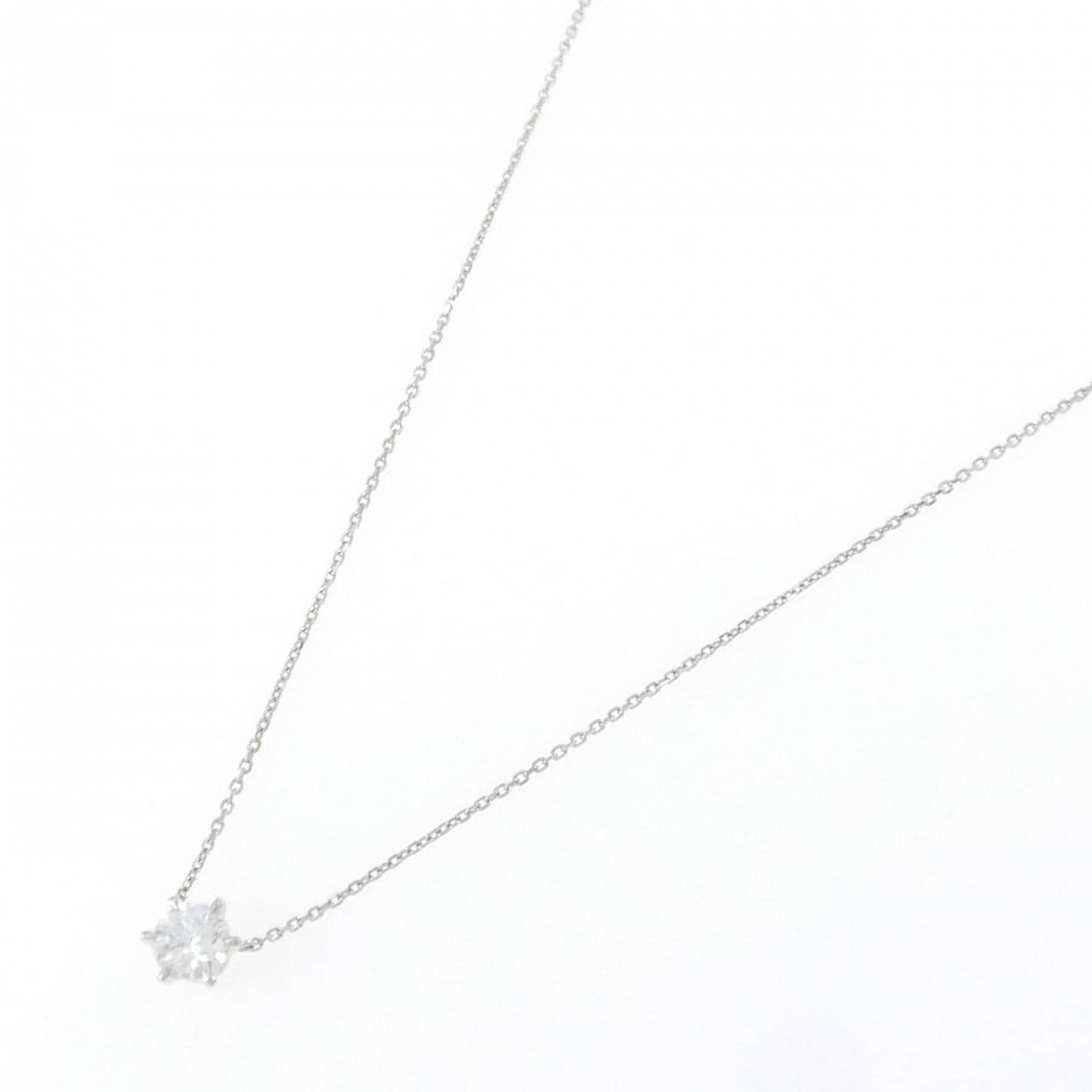 PT850 ダイヤモンド ネックレス 0.346CT D IF 3EXT H&C