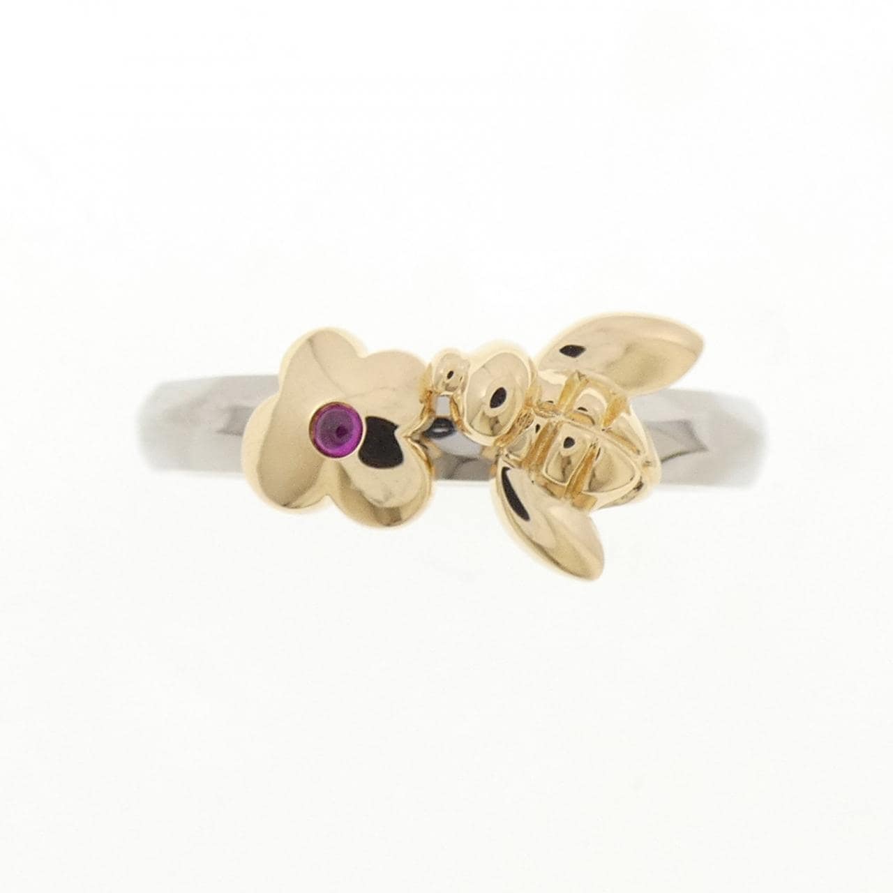 ルジアダ フラワー×ビー ルビー リング