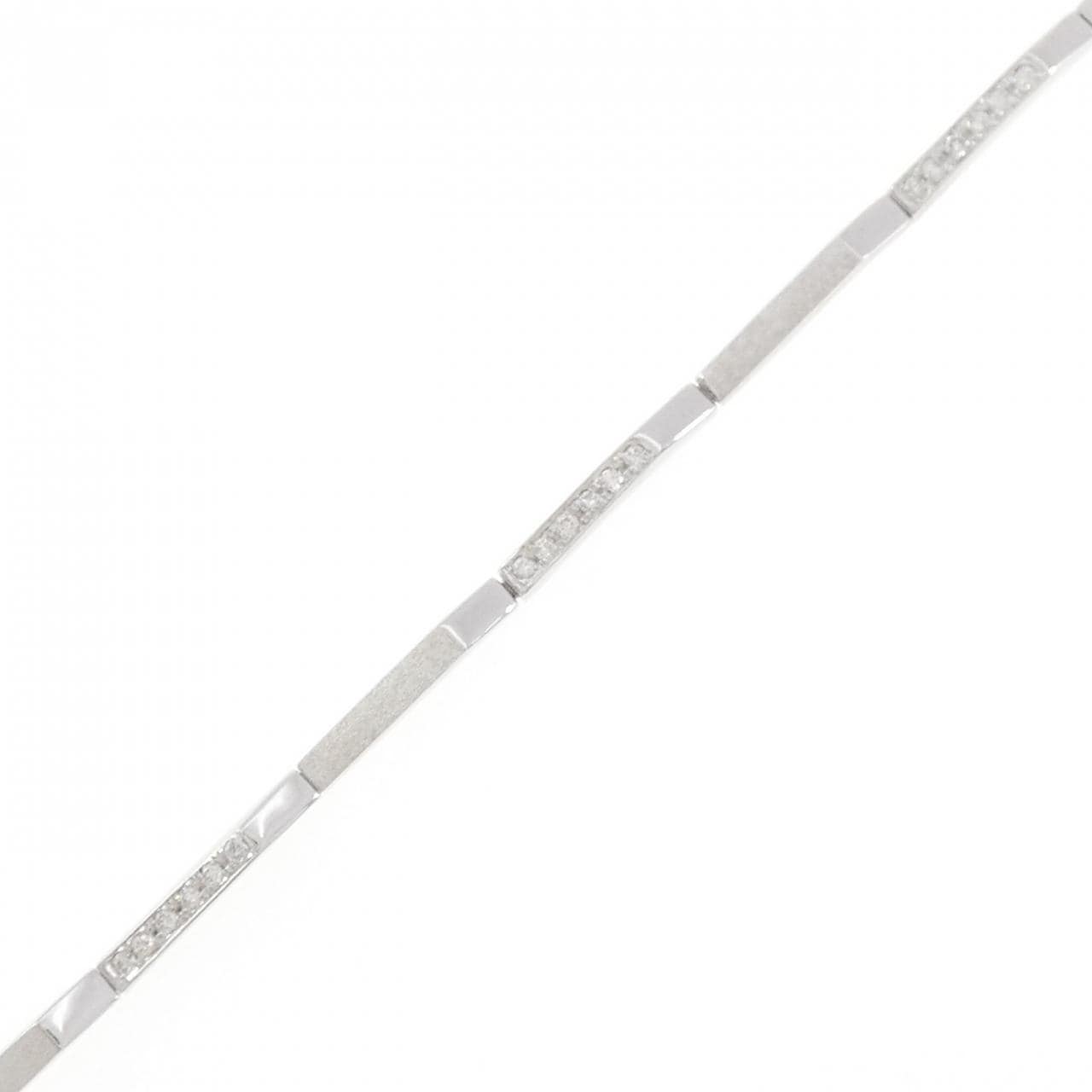 K18WG ダイヤモンド ブレスレット 0.15CT