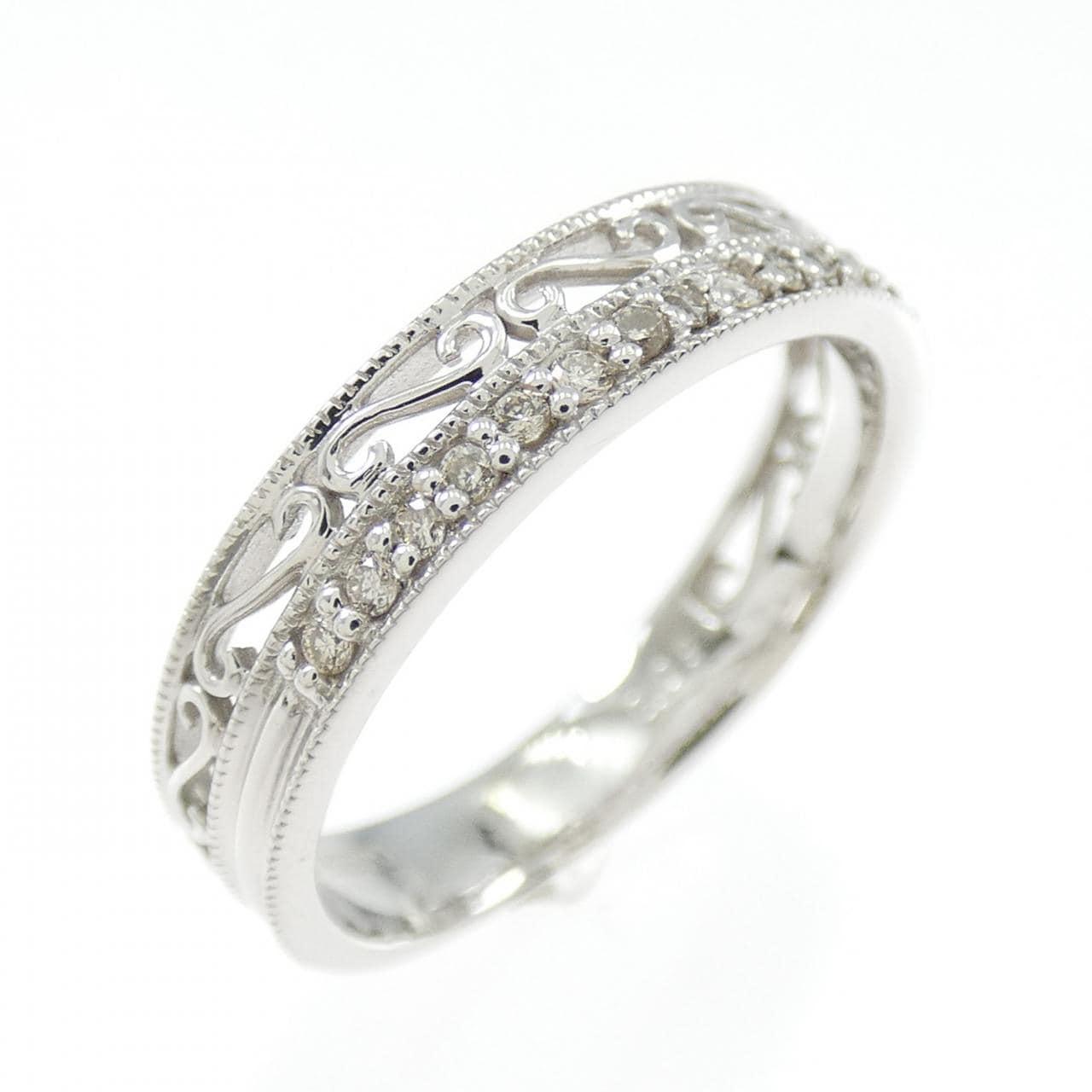 K18WG ダイヤモンド リング 0.09CT