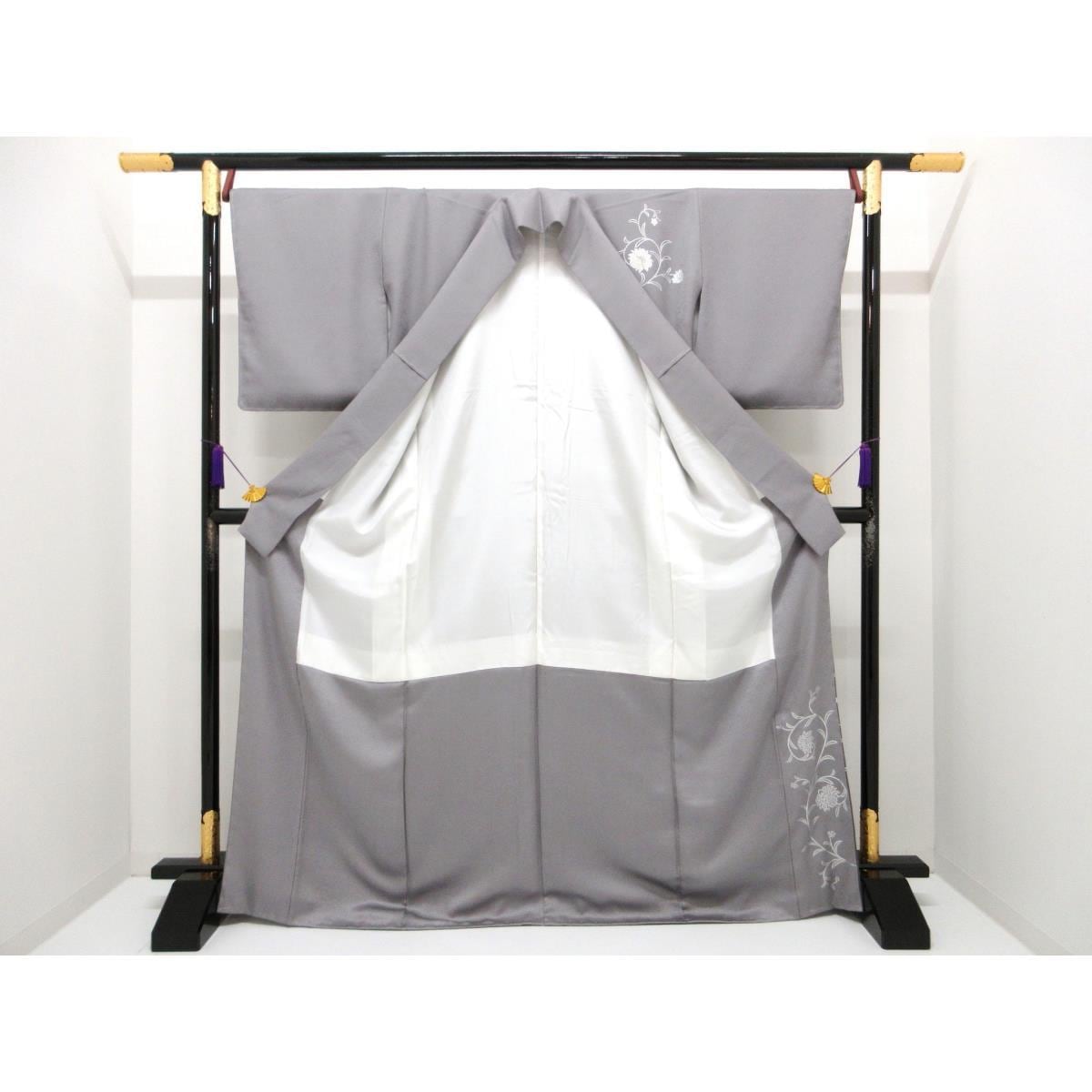 【新品】訪問着　銀彩加工　和田光正