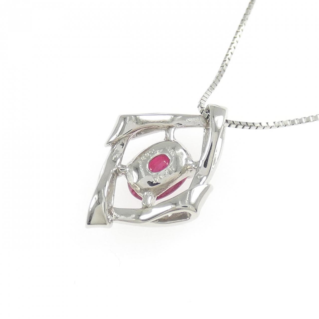 PT900/PT850 ルビー ネックレス 1.031CT