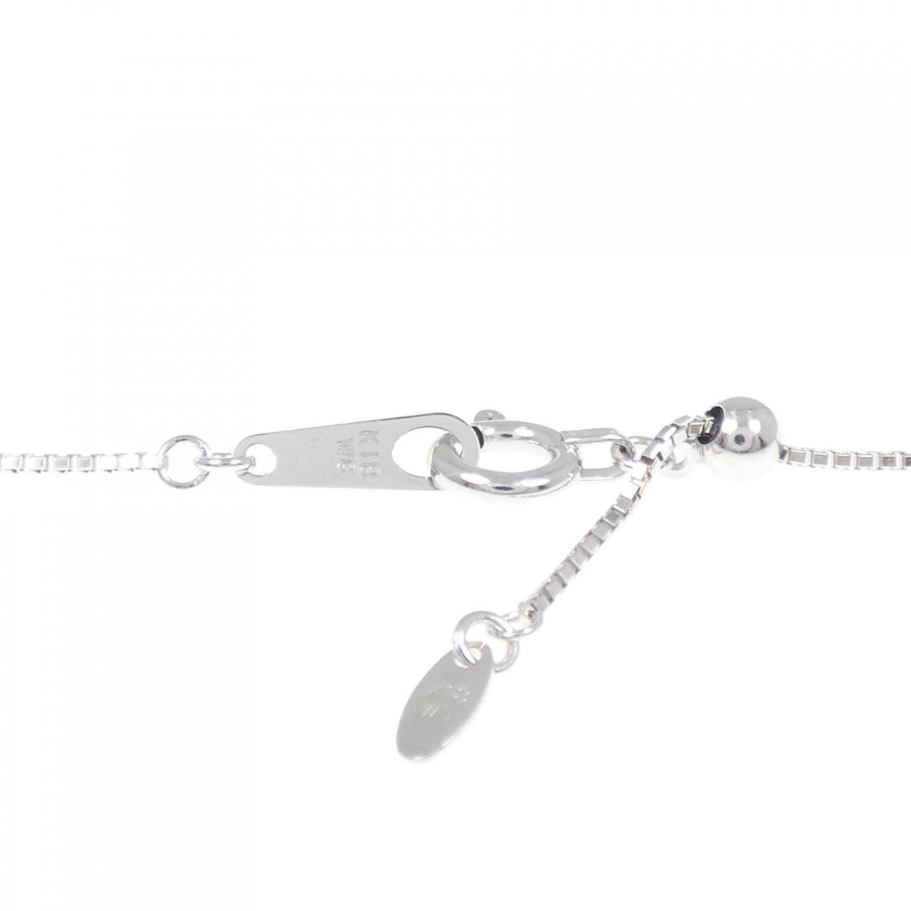 K18WG ハート ダイヤモンド ネックレス 0.343CT