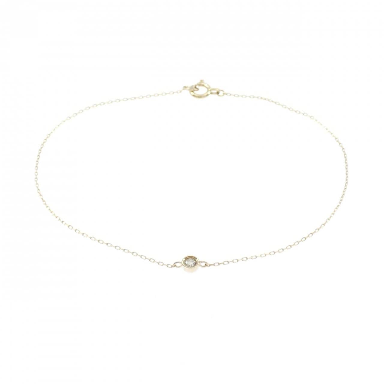 K10YG ダイヤモンド ブレスレット 0.03CT