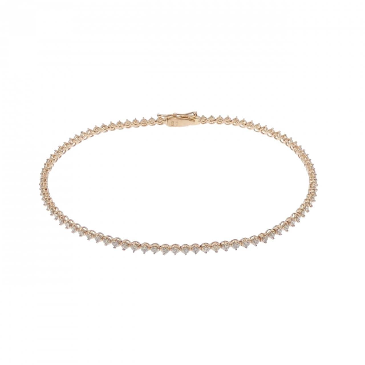 K18PG ダイヤモンド ブレスレット 1.00CT