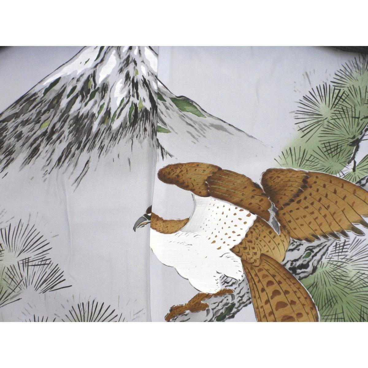 男物　紬織　きもの・羽織・長襦袢　３点セット