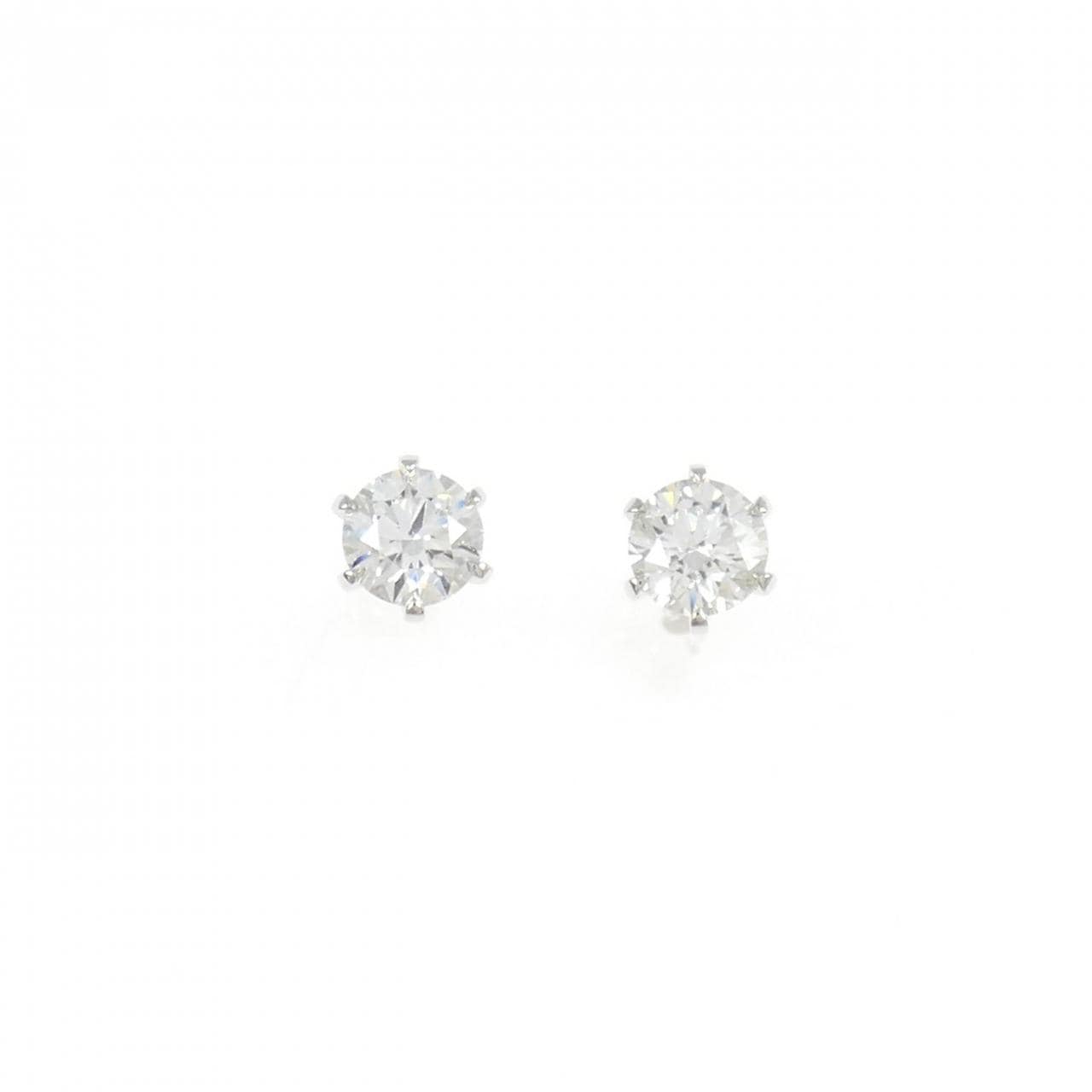 【リメイク】PT900/ST ダイヤモンド ピアス 0.311CT 0.315CT D VVS1-VVS2 VG