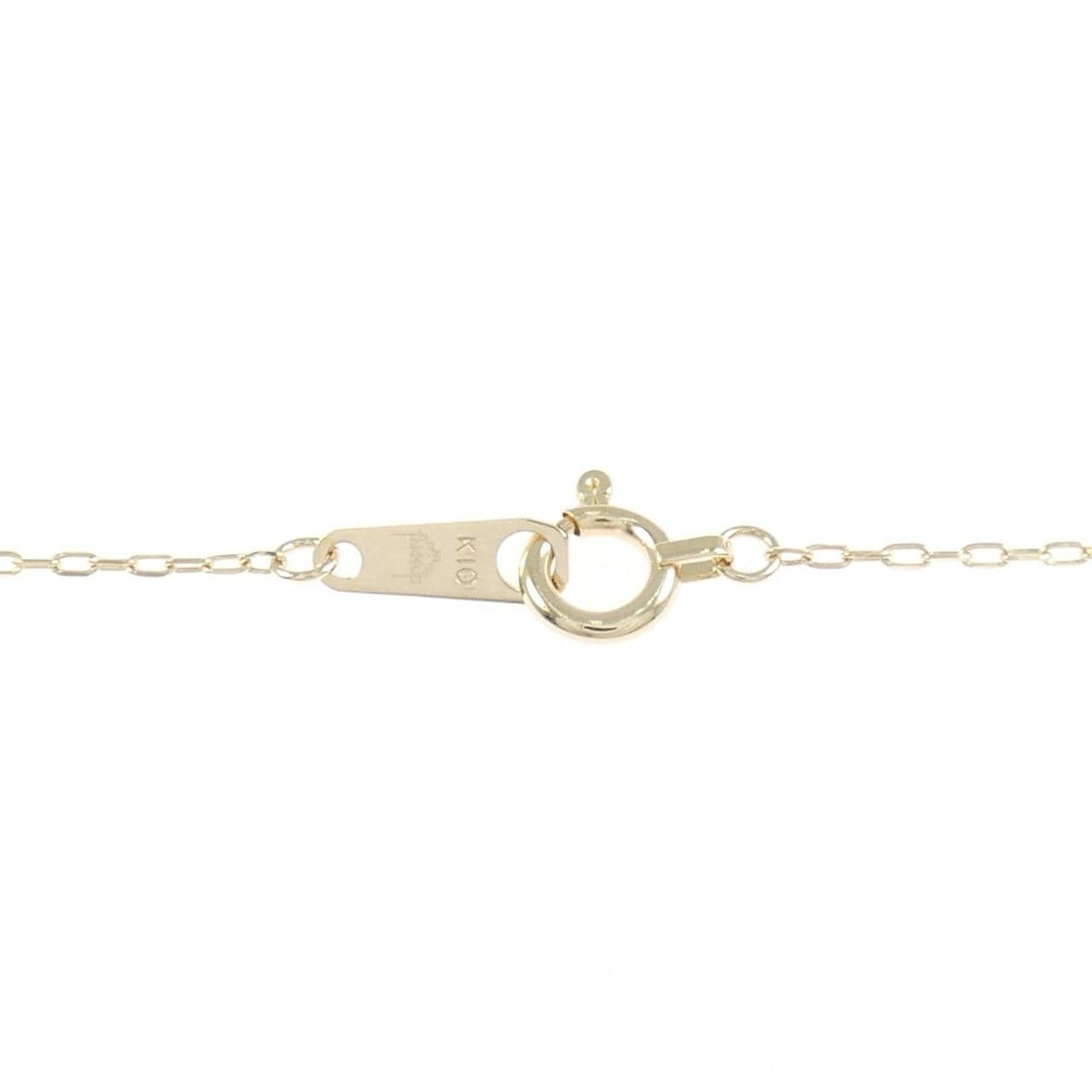 K10YG ハート カラーストーン ネックレス