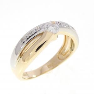 K18YG/PT900 ダイヤモンド リング 0.15CT