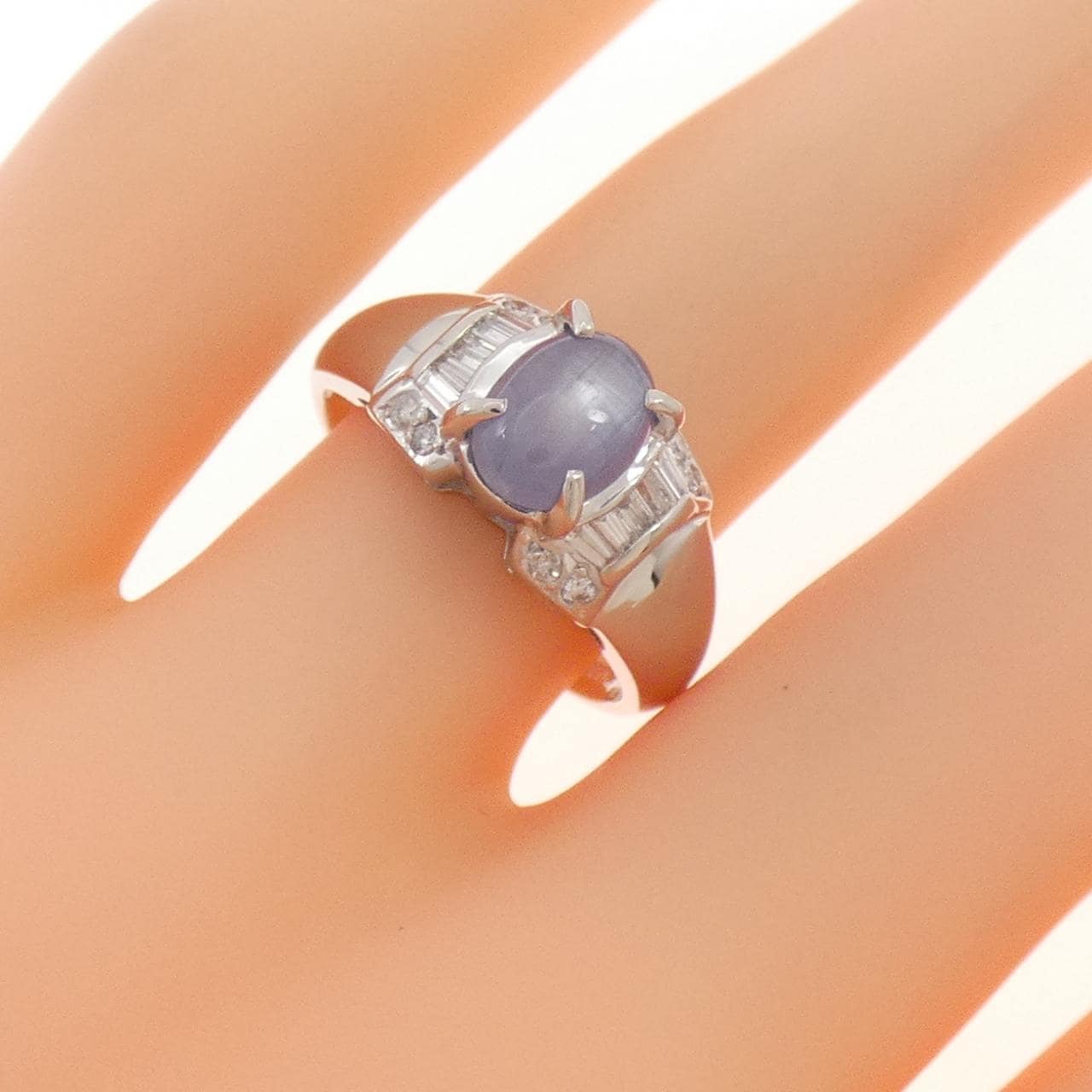 PT900 スターサファイヤ リング 2.08CT