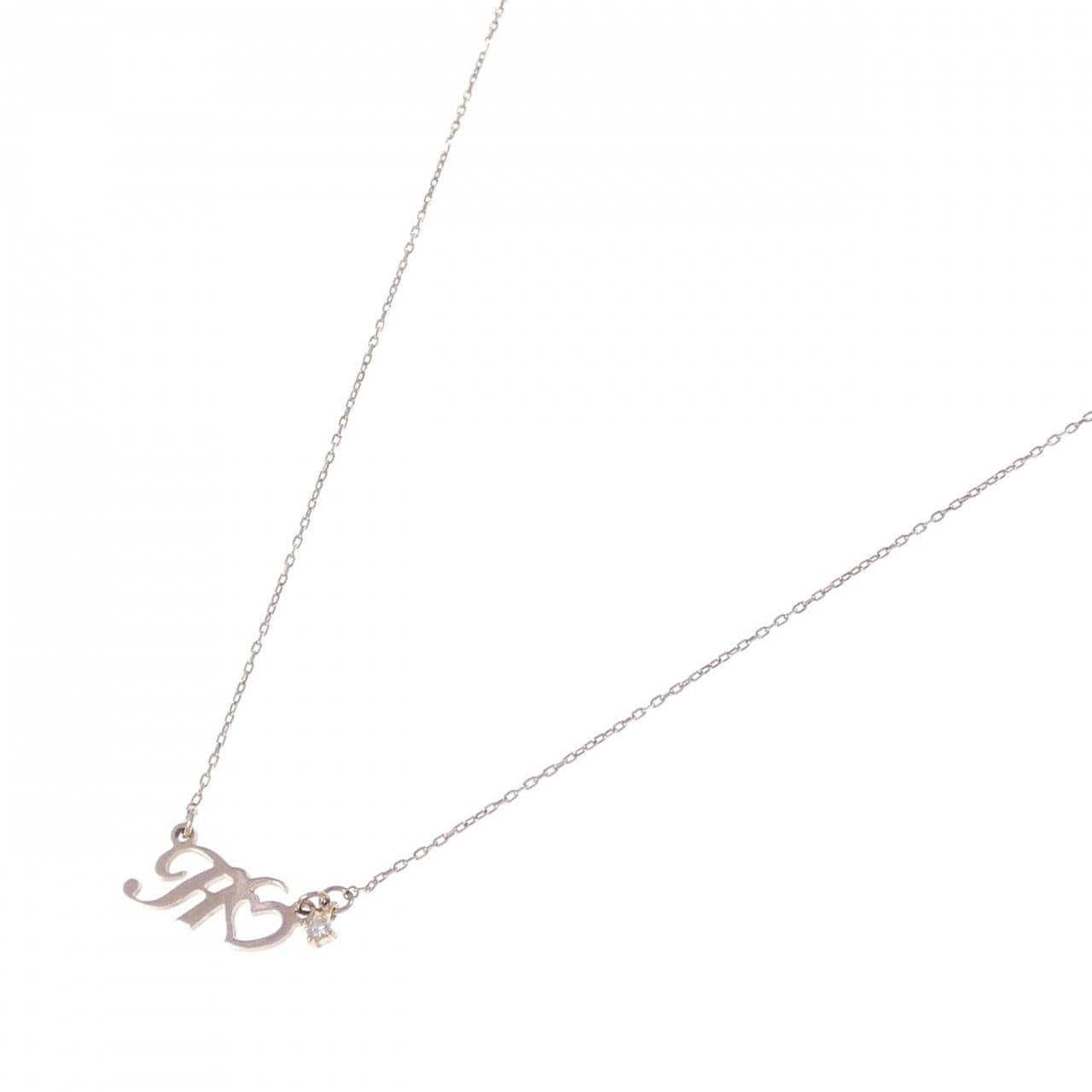 K10PG イニシャル ダイヤモンド ネックレス 0.01CT