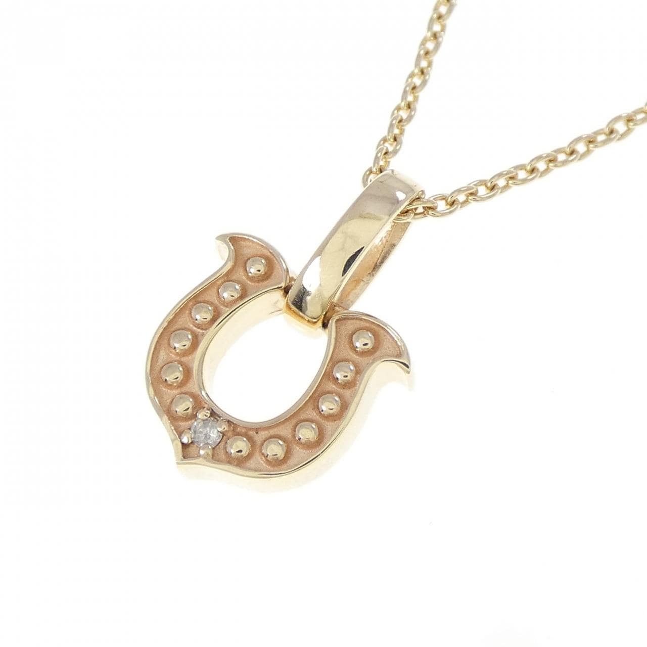 K10PG/K10YG ダイヤモンド ネックレス 0.01CT