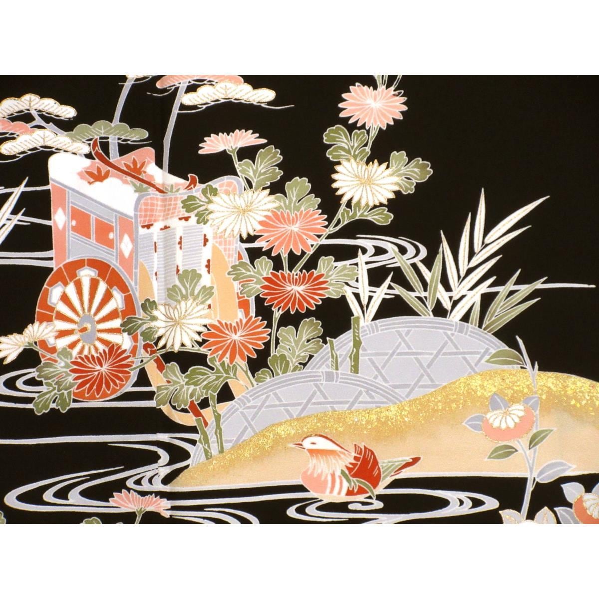 【未使用品】訪問着　友禅金彩加工