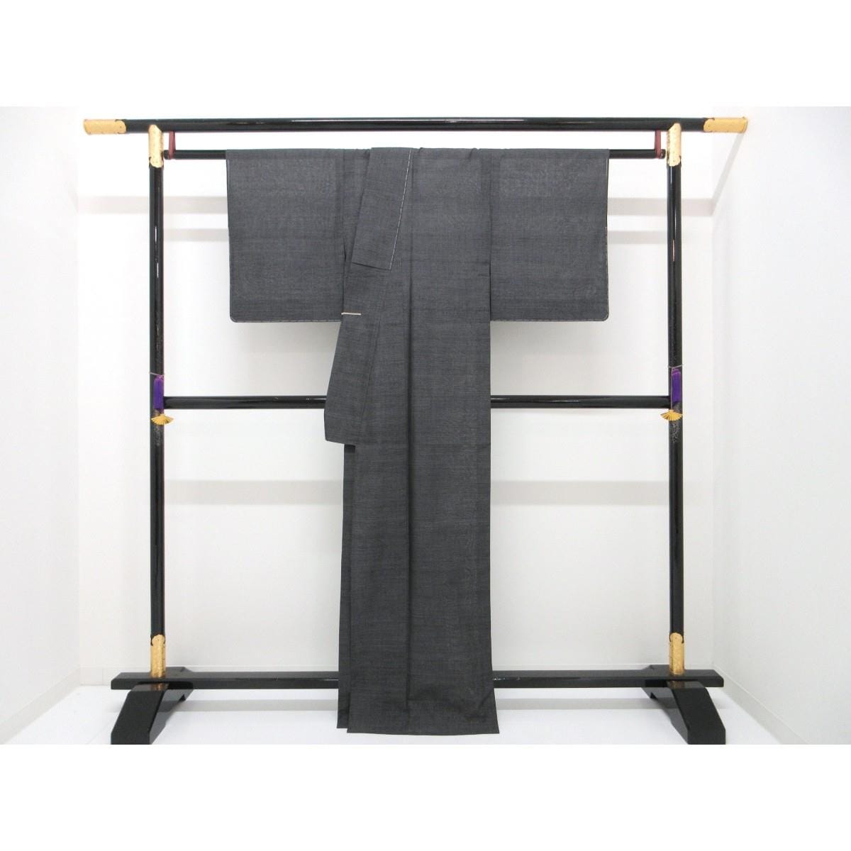 【未使用品】単衣　【本場夏大島紬】証紙付　蚊絣