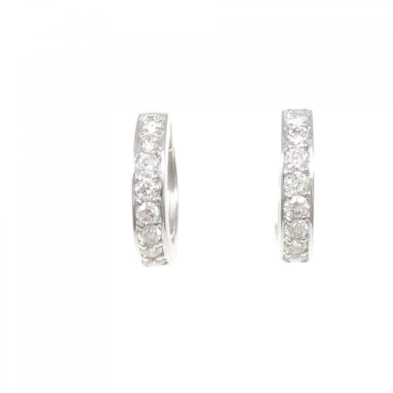 K18WG ダイヤモンド ピアス 0.50CT