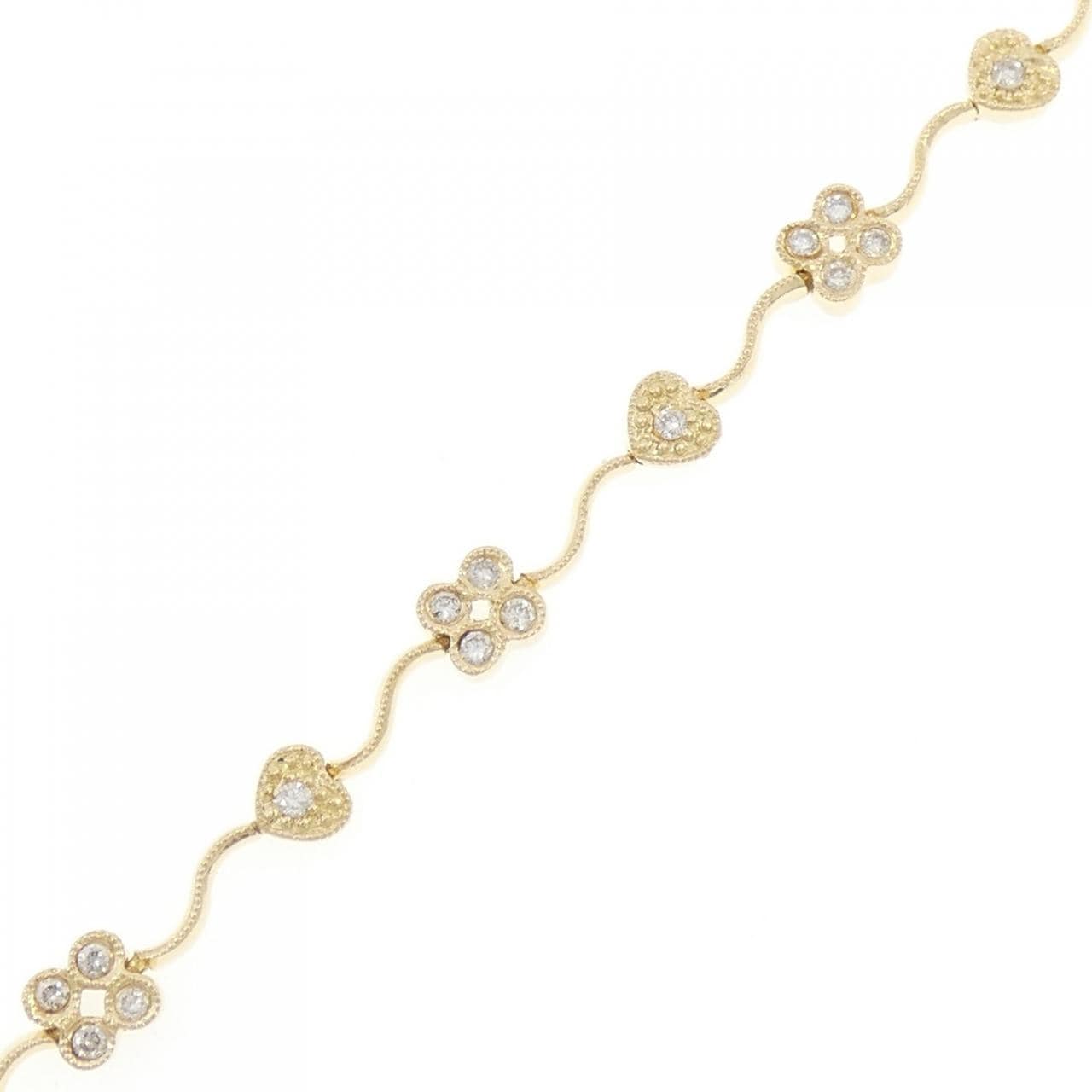 750YG ハート ダイヤモンド ブレスレット 0.50CT
