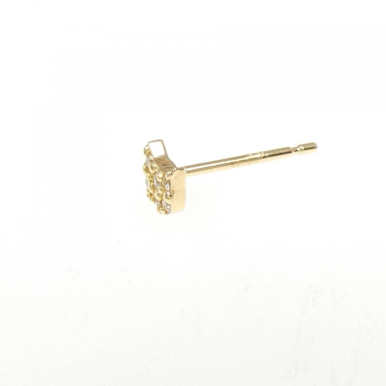 【新品】K18YG キャット ダイヤモンド ピアス 片耳 0.02CT