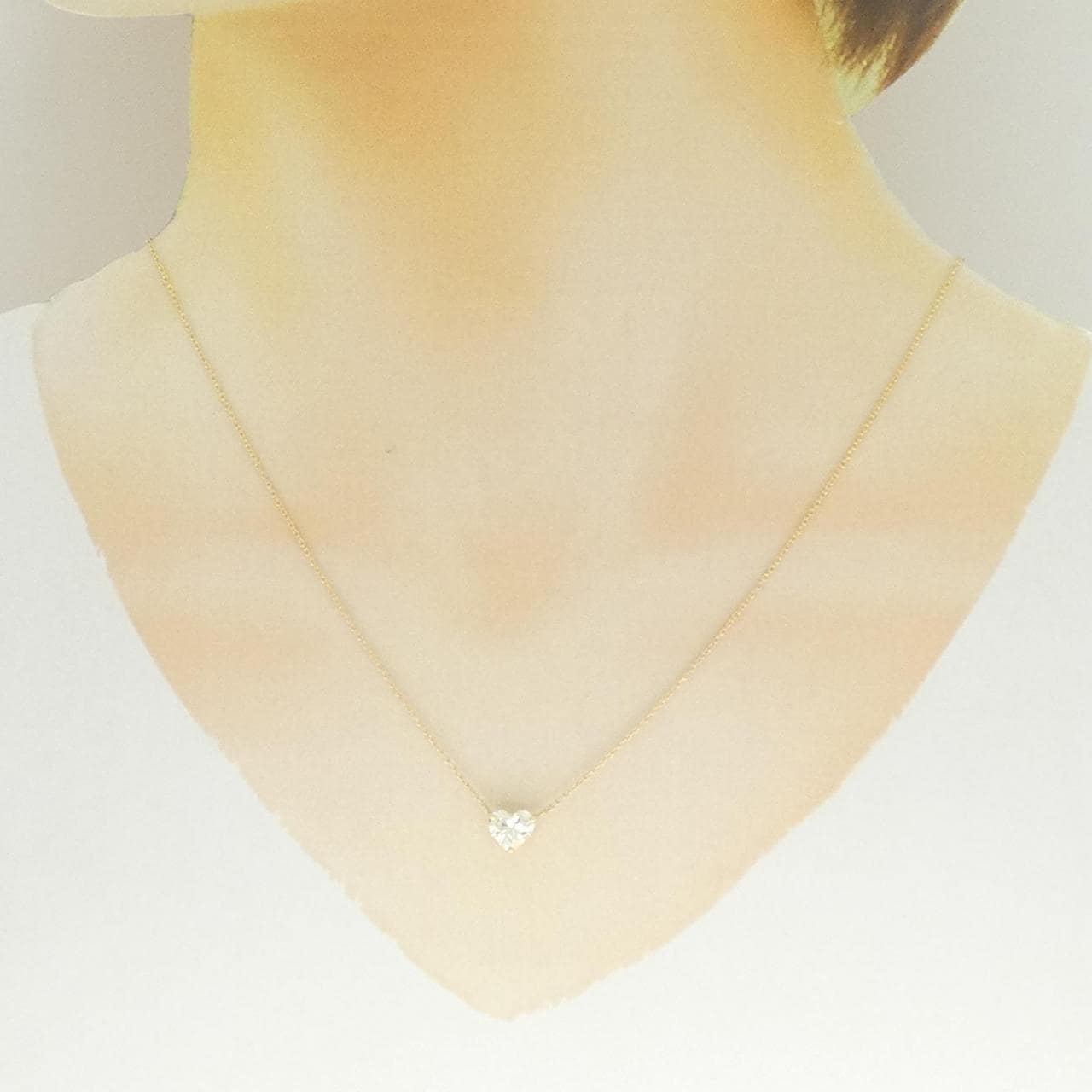 【リメイク】K18YG ダイヤモンド ネックレス 1.066CT VLY SI1 ハートシェイプ