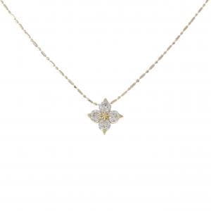 K18YG フラワー ダイヤモンド ネックレス 0.50CT